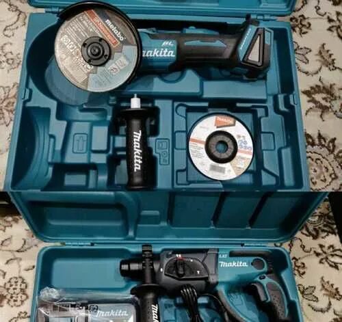 Makita "аккумуляторный  перфоратор 36v, 1800/4500 оборотов в мин". Перфоратор и болгарка Макита. Набор Макита аккумуляторный. Аккумулятор Макита перфоратор и болгарка. Макита омск купить