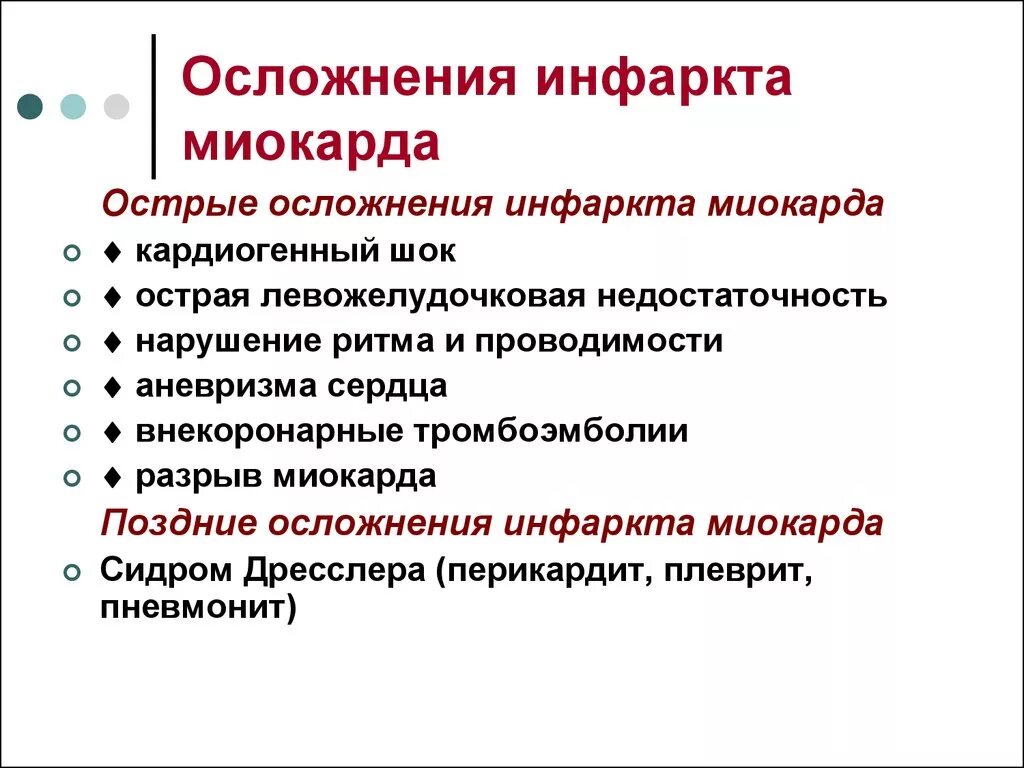 Ранние и поздние осложнения инфаркта миокарда. Осложнения острого периода острого инфаркта миокарда. Осложнения позднего периода инфаркта миокарда. Осложнения острого и подострого периодов инфаркта миокарда. Частые осложнения инфаркта миокарда