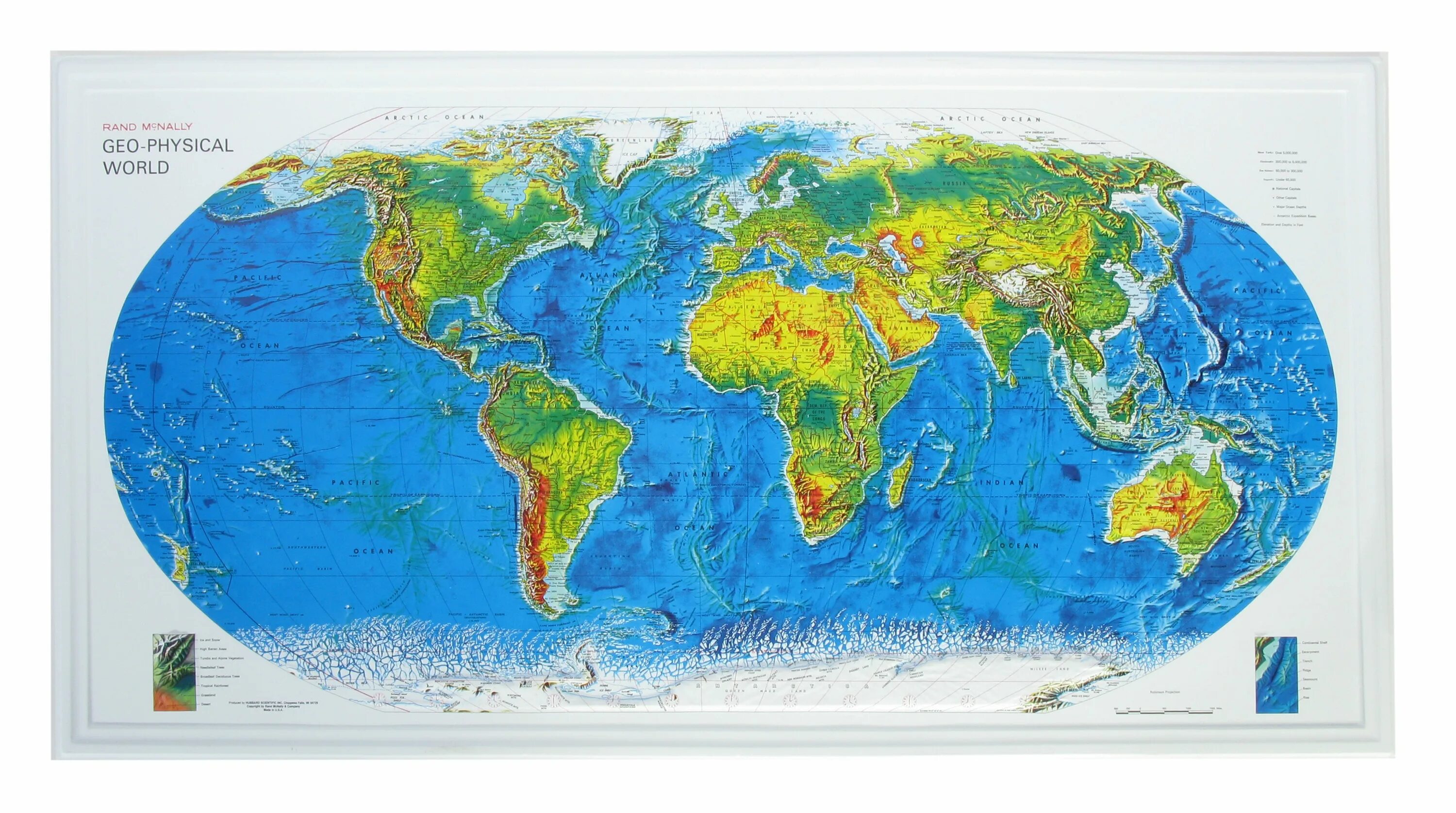 Physical world. Карта земли. Рельефная карта.