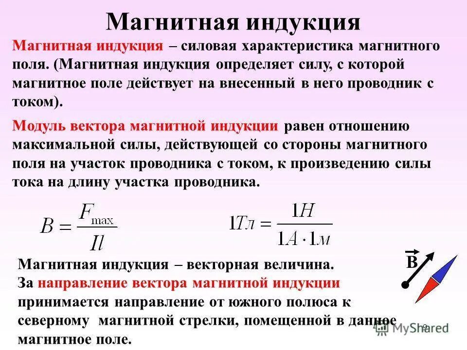 Рассчитать магнитную индукцию