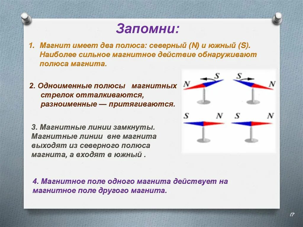 Магниты магнитное поле физика 8 класс