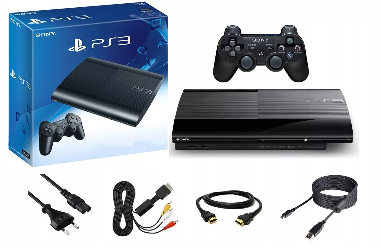 Пс 3 обзор. Sony PLAYSTATION 3 super Slim. Ps3 super Slim 12gb. Игровая приставка Sony ps3 super Slim. Sony PLAYSTATION 3 super Slim комплектация.