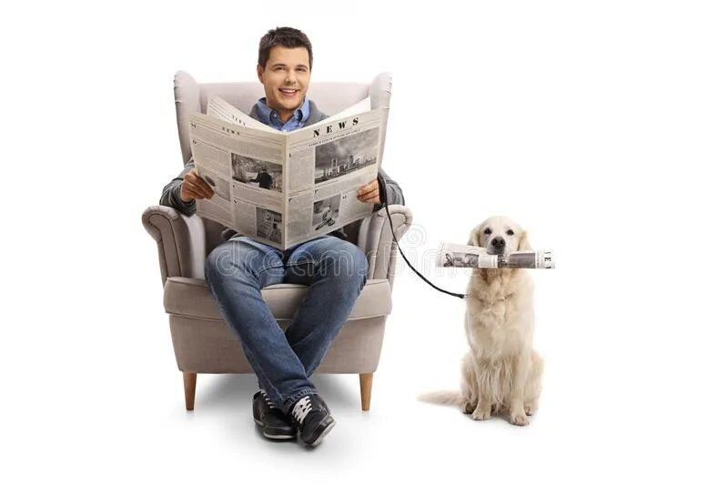 А я посижу напротив в кресле песня. Человек в кресле с газетой. Кресло газета. Мужчина в кресле читает газету. Собака сидит в кресле.