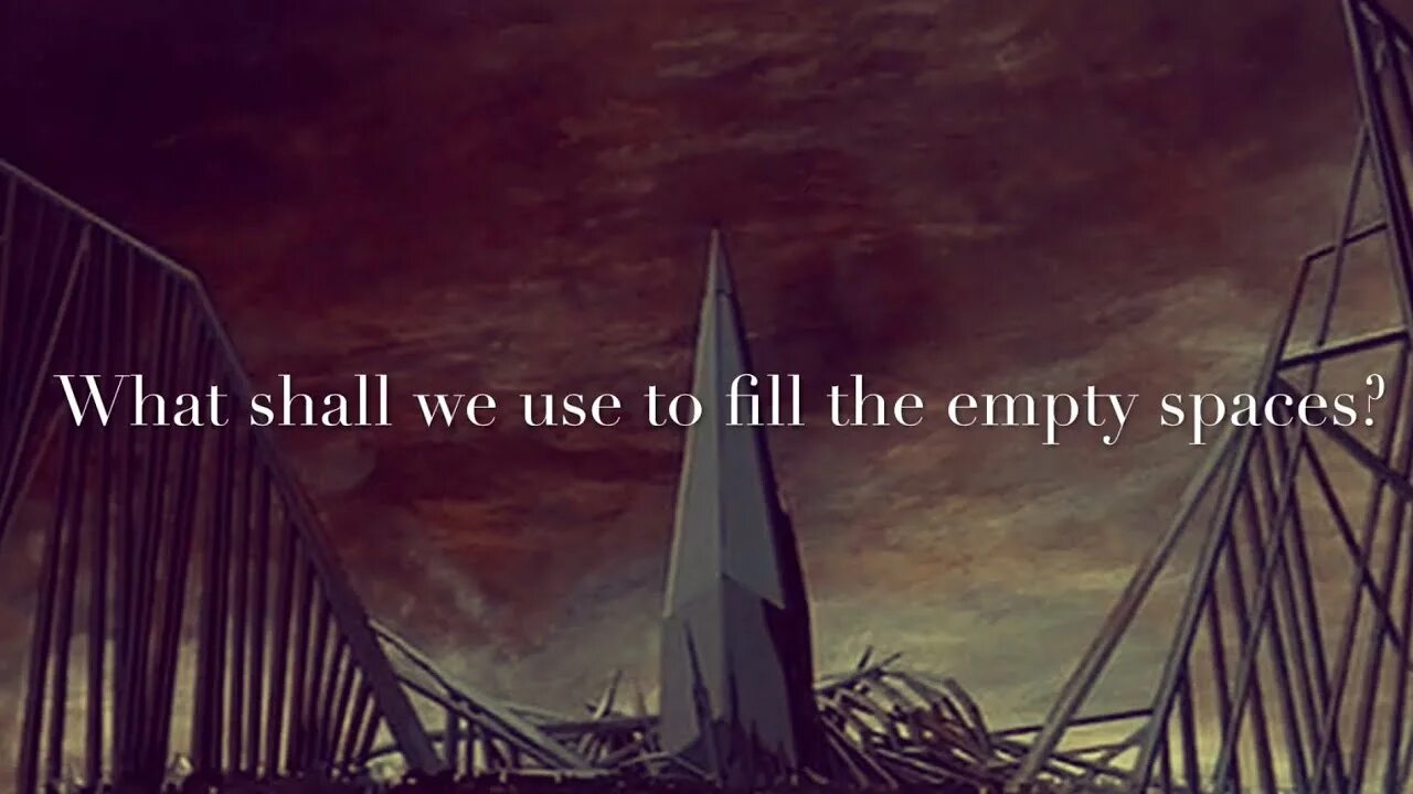 What is space made of. Pink floyd the wall empty spaces. what shall we do now pink floyd. empty spaces what are we living for.