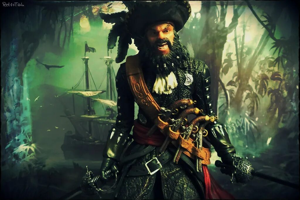 Черная борода Assassins Creed 4. Черный флаг человек
