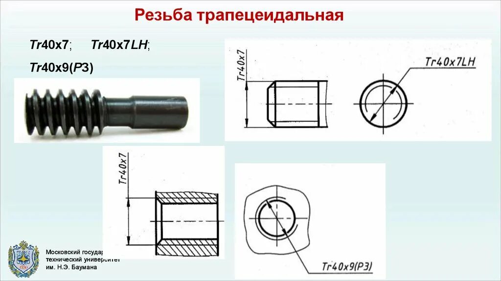 Резьба lh. Трапецеидальная резьба tr 40x6. Резьба tr 40 7 LH. Винт трапецеидальный 40х7. Резьба tr40x7lh.