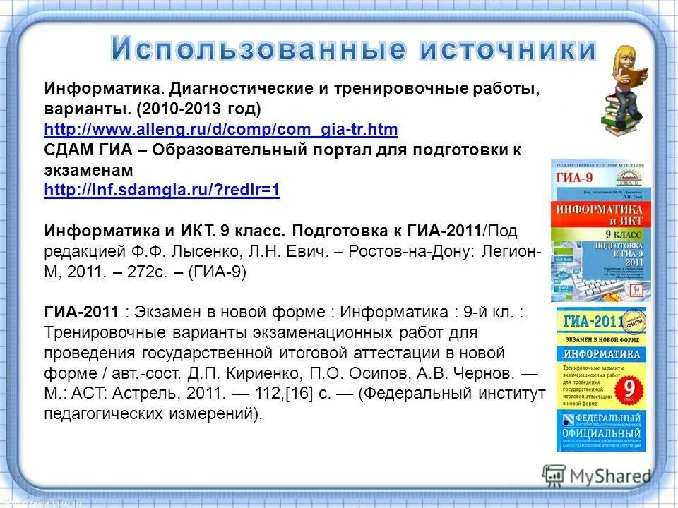 Основные темы по информатике