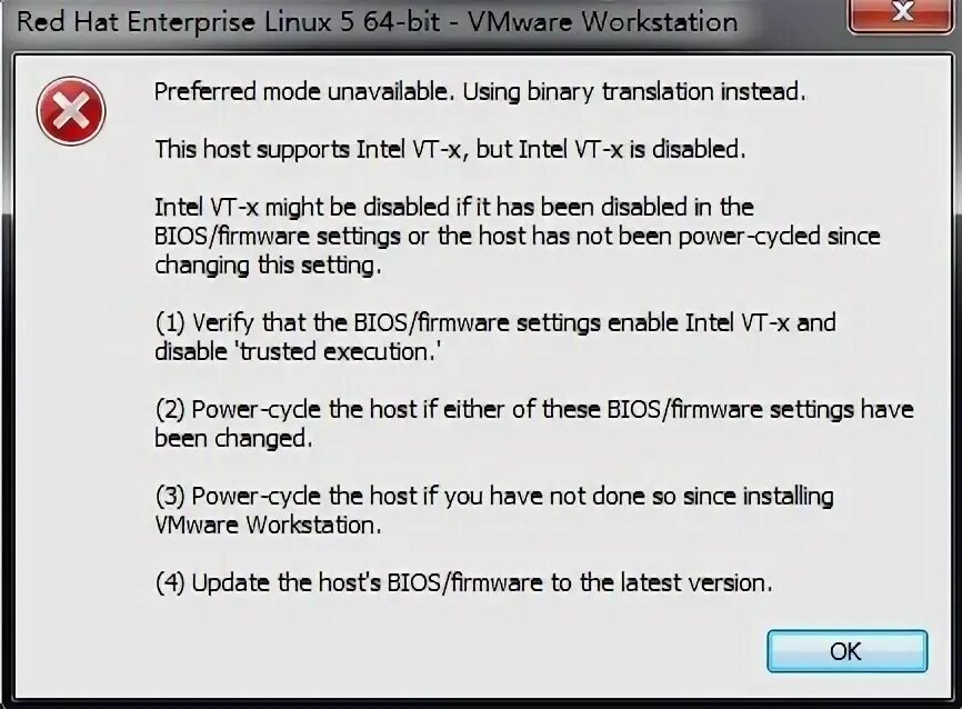 Vmware not support on this host. Vmware intel vt-x. but amd-v is disabled. сбои напряжения ошибка интел. vt-x is disabled in the bios for all cpu modes.