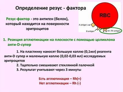 Определение резус фактора