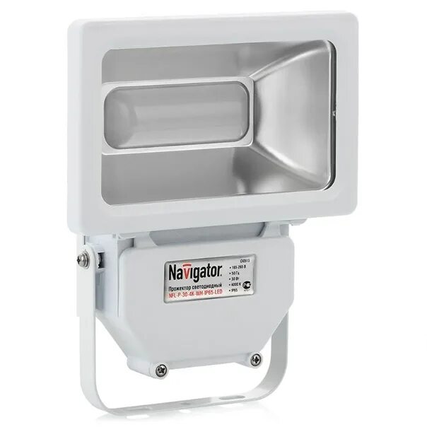 Прожектор Navigator 30вт. NFL-P-50-K-WH ip65-led. Прожектор 30вт ip65