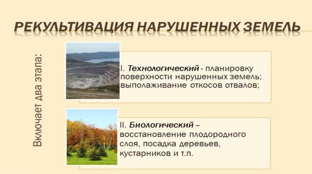 Рекультивация земель. Нормативная база - презентация онлайн