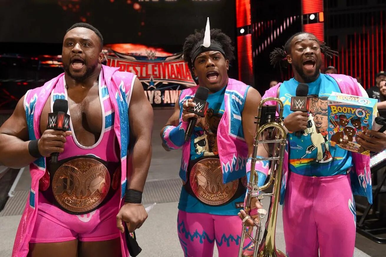 Know the new day. Нью Дэй рестлеры. Новый день WWE. Big e WWE. WWE New Day 2021.