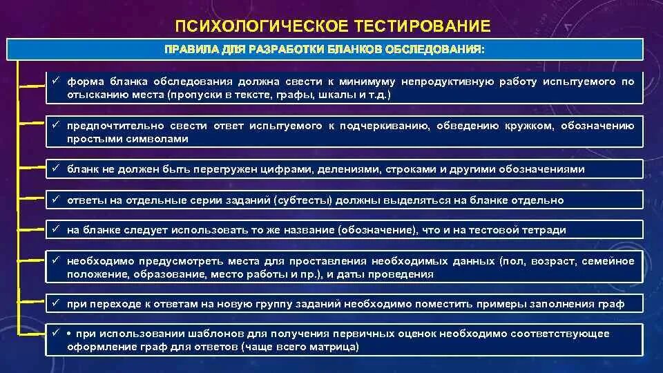 Особенности метода тестов. Порядок проведения тестирования. Тестирование в психологии. Проведение психологического тестирования. Методика проведения тестирования.