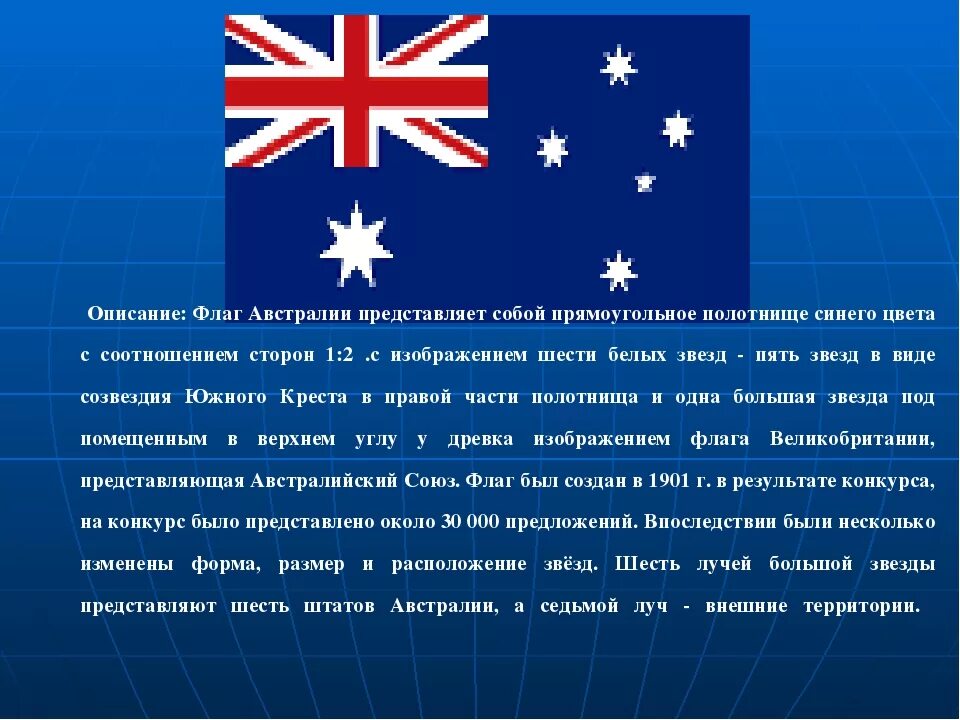 Сколько звезд на флаге третьей по размеру. География 7 австралийский Союз. Флаг Австралии описание. Флаг австралийского Союза. Австралия флаг Австралии.