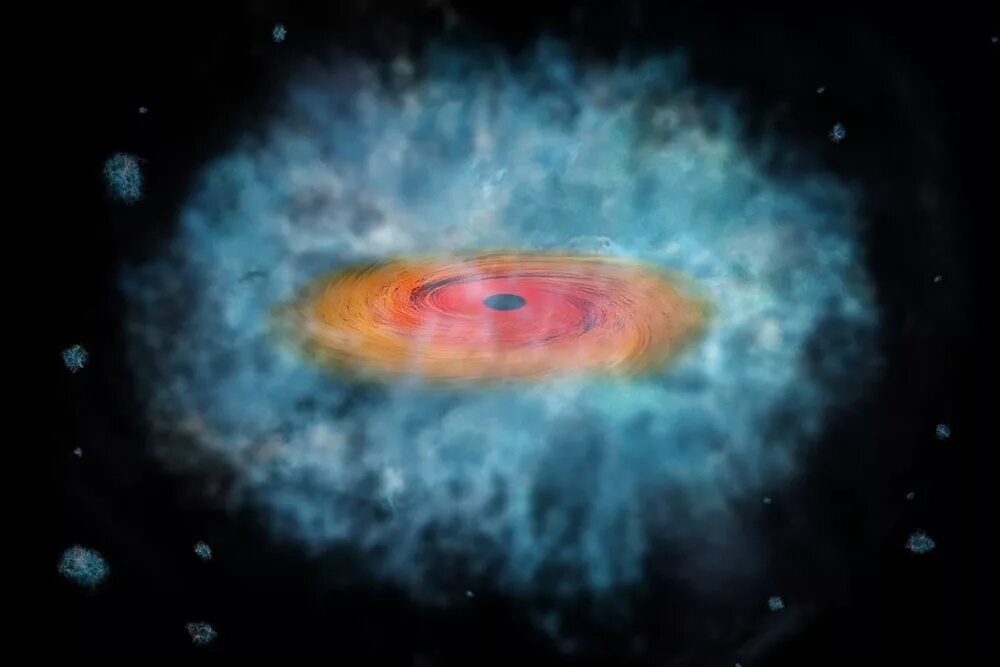 Как выглядит ядро черной дыры Scientists discover oldest black hole ever that grew far more quickly than expec