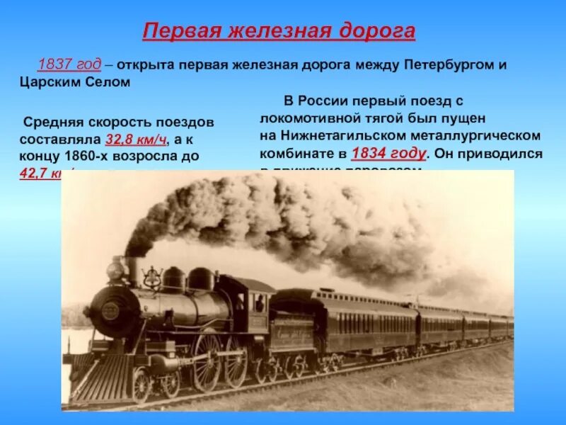 1837г - открытие железной дороги Петербург — Царское село.. Первая железная дорога в России 1834 г. Первая железная дорога 1837. Первый поезд в России 1837. Когда открыли железную дорогу