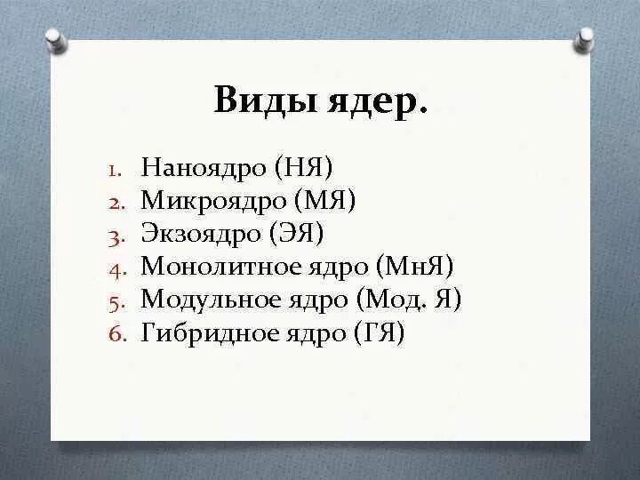 Составьте 5 ядер с. Виды ядер ОС. Типы ядер операционных систем. Ядро ОС виды ядер. Виды ядра операционных систем.