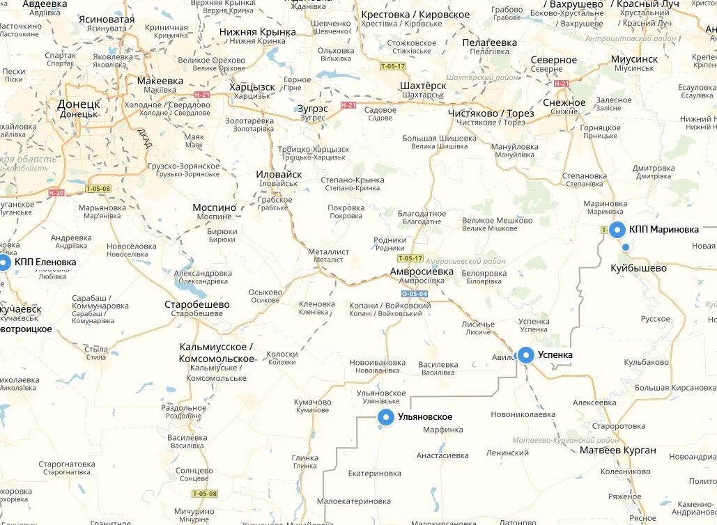 Авдеевка расстояние до донецка
