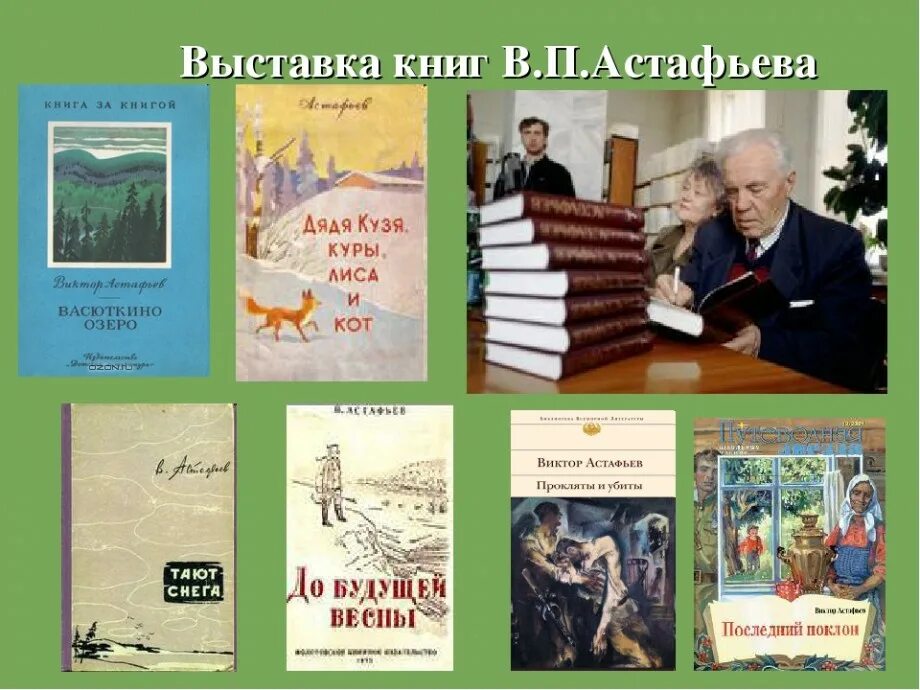 Выставка книг в.п. Астафьев. Литературная карьера Астафьева.