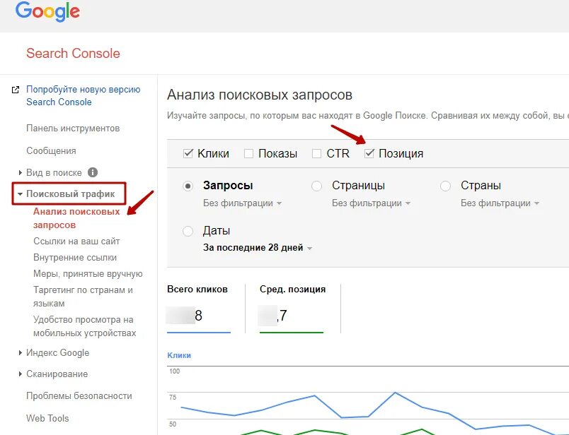 Поисковые позиции в Google. Google - позиции в поиске. Позиции сайта.