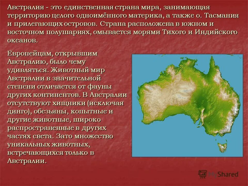 австралия единственный материк