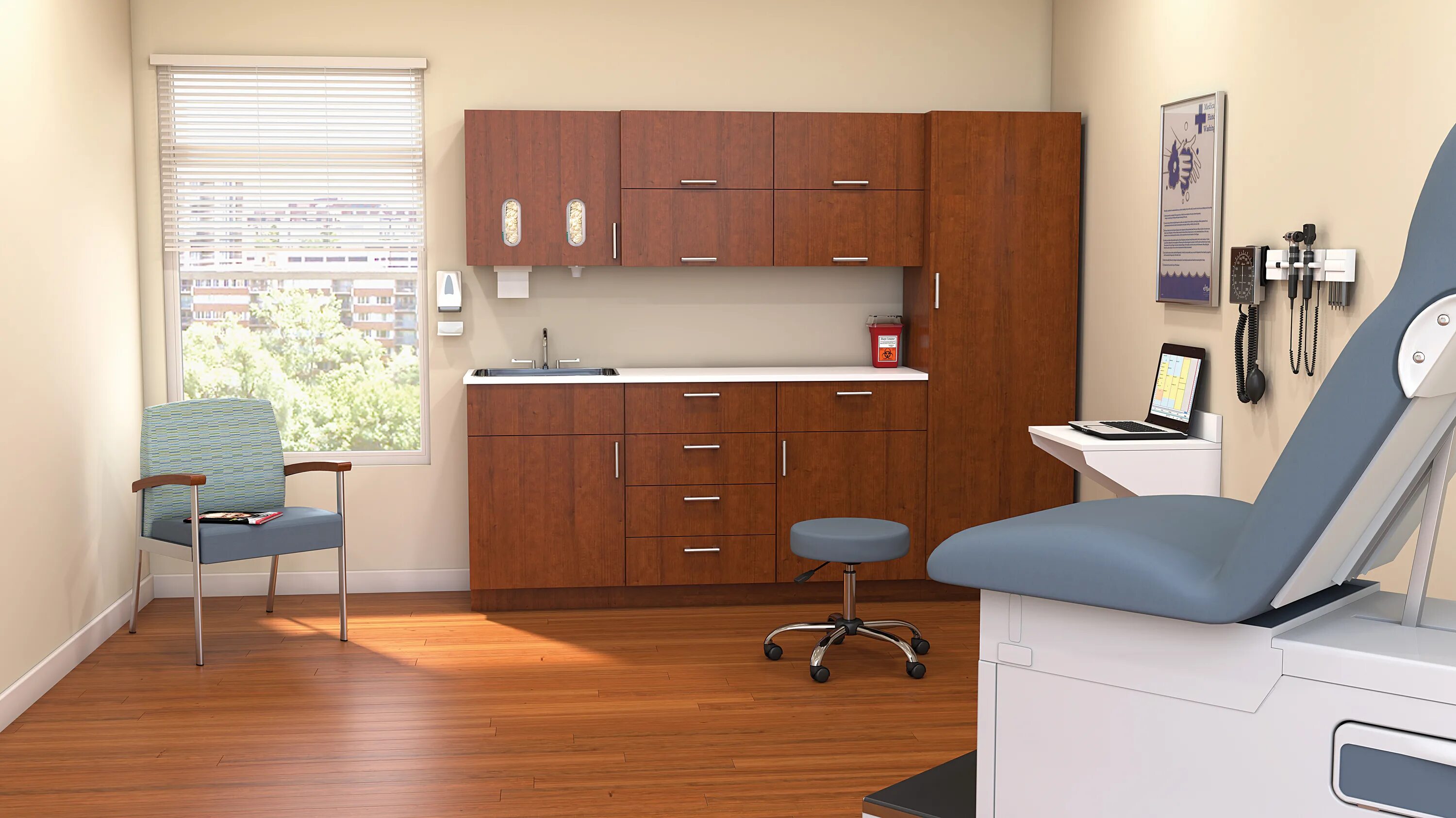 Medical office. Medical office. Интерьер медицинского кабинета. Медицина в офисе. Стол для медицинского кабинета.