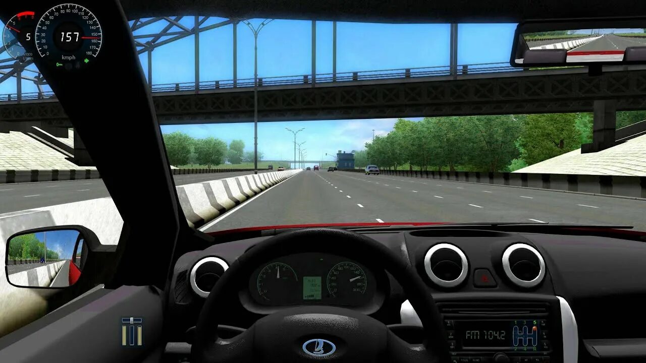 Kia city car driving