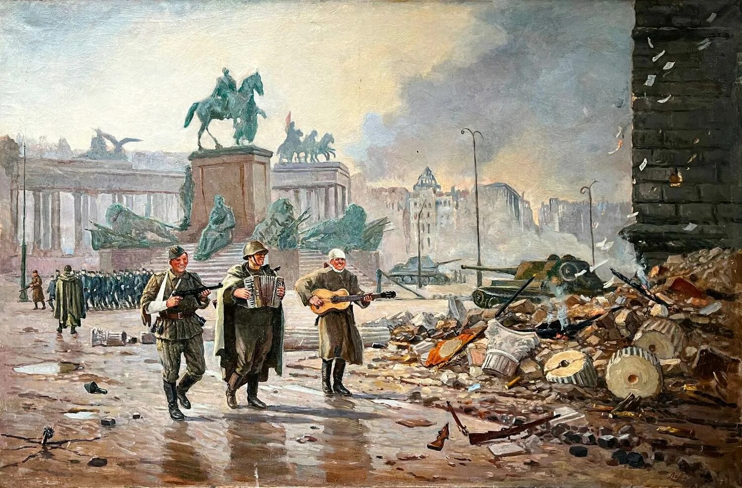 В ходе какой войны русские взяли берлин. Взятие Берлина 1945. Берлин взятие Рейхстага. Штурм Берлина 1945 живопись.