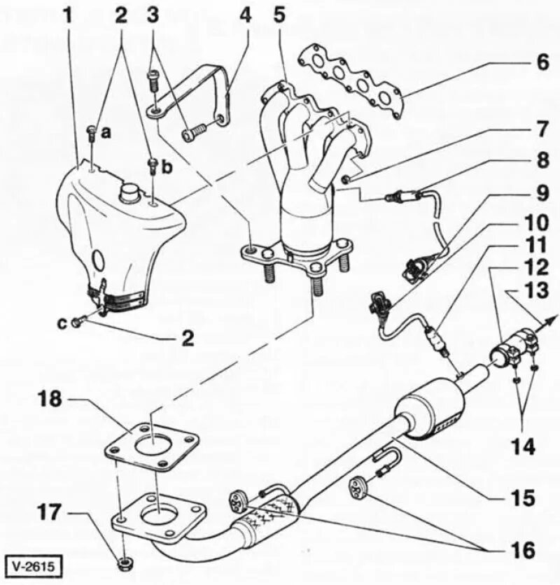 Схемы выпускного коллектора. Система выхлопа Фольксваген поло седан 1.6. Шпилька выпускного коллектора поло седан 1.6. Выхлопная система поло седан 1.6 схема. Выхлопная система VW Polo sedan схема.