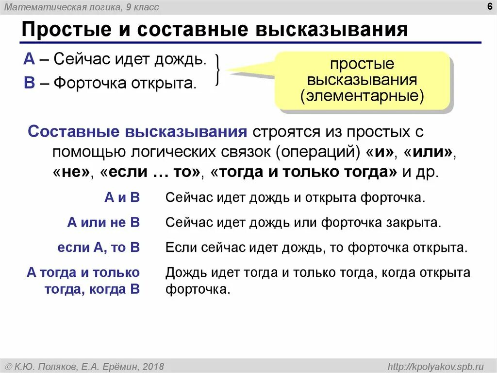 Пример простого высказывания. Элементарные и составные высказывания. Составные высказывания. Простые и составные высказывания. Составные высказывания примеры.