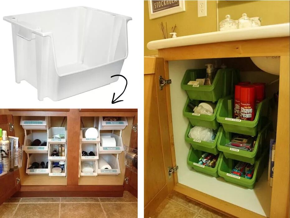Для чего можно использовать контейнер. Организация пространства на маленькой кухне. Лайфхаки для хранения. Организация пространства и хранения в ванной. Контейнеры в кухонные шкафы.