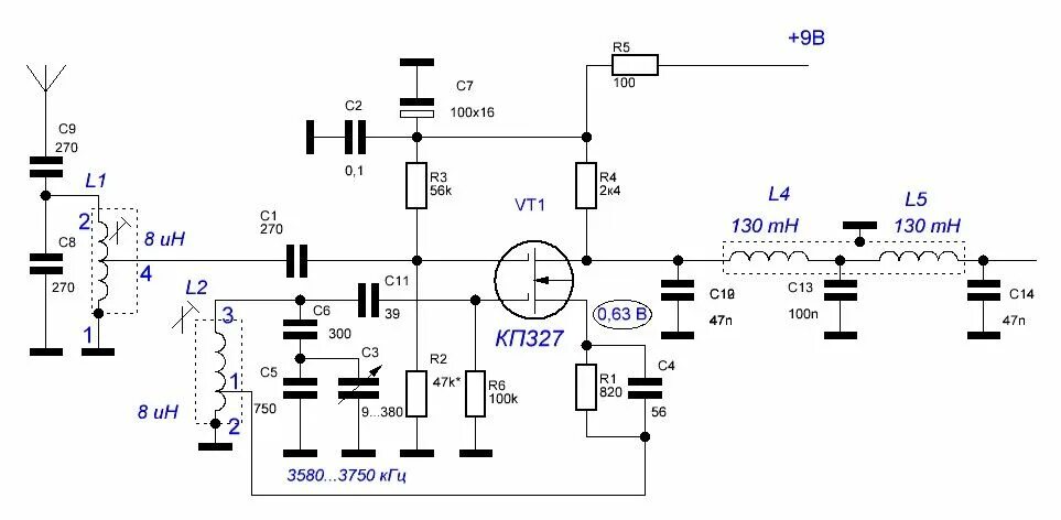 Звук 30 кгц. Схема УПЧ 500кгц трансивера на кп327. Смесители на двухзатворных полевых транзисторах. SSB приемник с кварцевым фильтром схема. УВЧ кв трансивера на кп327 схема.