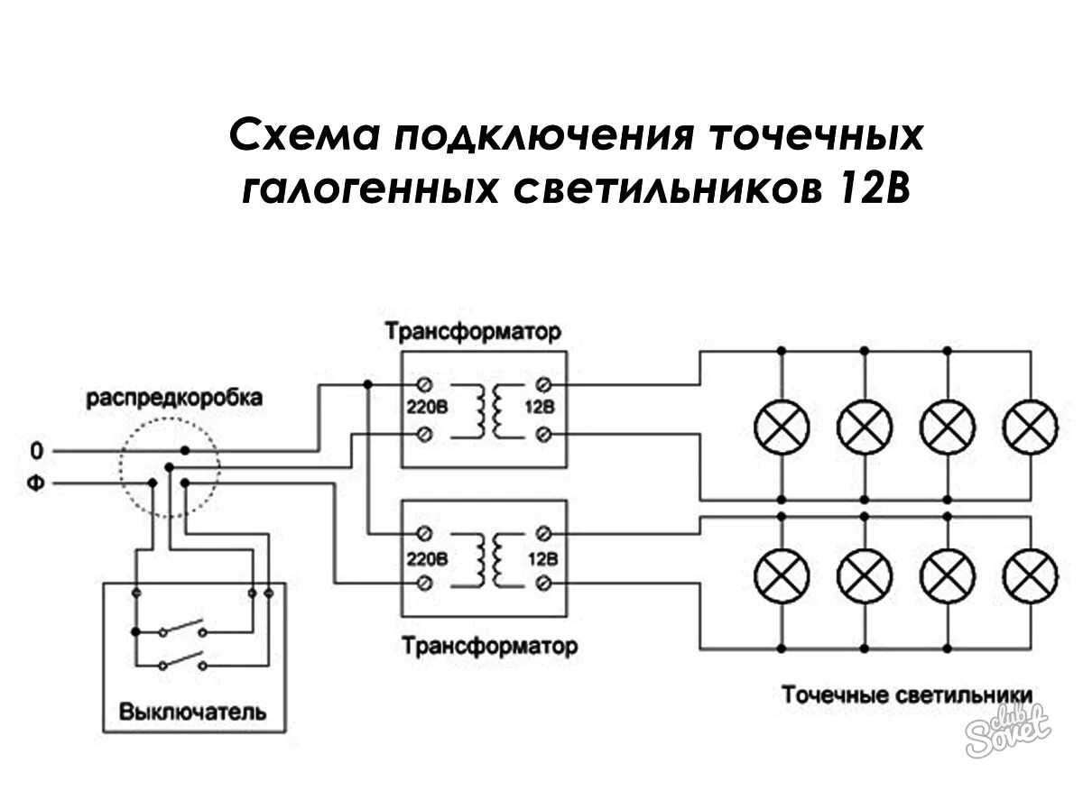 Схемы соединения и подключения. Схема подключения галогенных ламп 220в. Схема подключения галогеновых ламп через трансформатор. Схема подключения галогеновых светильников к трансформатору. Схема включения галогенной лампы.