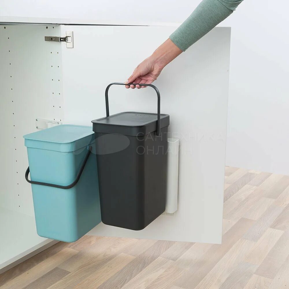 Открой мусорное ведро. Встраиваемый мусорный бак brabantia. brabantia 110023. brabantia мусорное ведро. бак brabantia (114908).