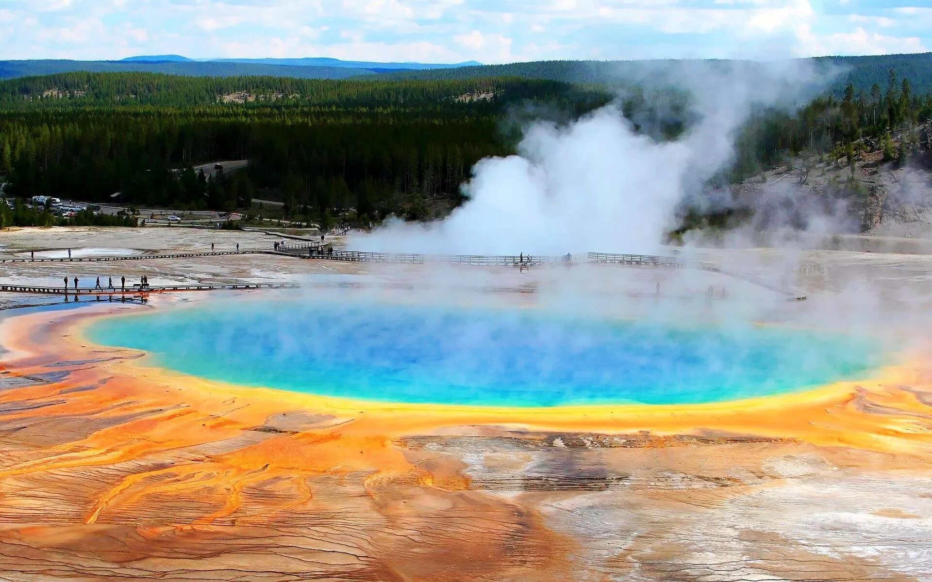 Самая теплая вода в мире. Национальный парк Йеллоустон, США. Йеллоустоун озеро утренней славы. Йеллоустонский национальный парк озеро. Озеро утренней славы, национальный парк Yellowstone в США.