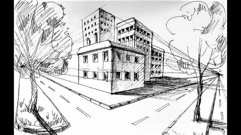 Индустриальный пейзаж городской пейзаж линейная перспектива