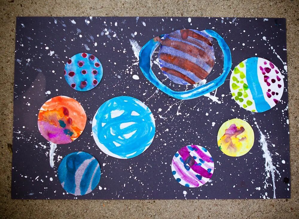 Космос в первой младшей группе. Солнечная система для детей пластилинография. Рисование для детей космос. Рисунок на тему космос. Космос планеты для детей.