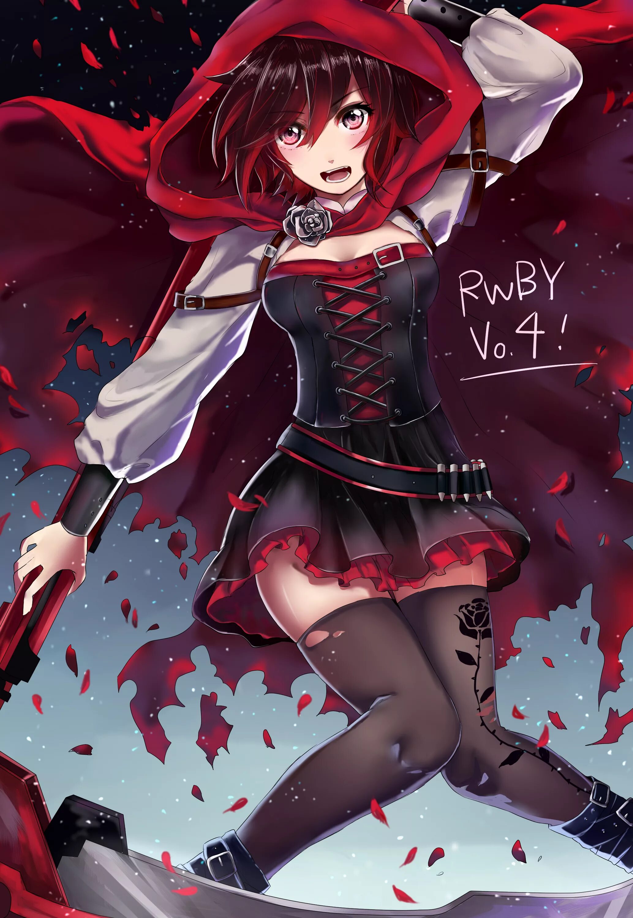 Девочка руби. Руби Роуз RWBY. Блэк Роуз RWBY.