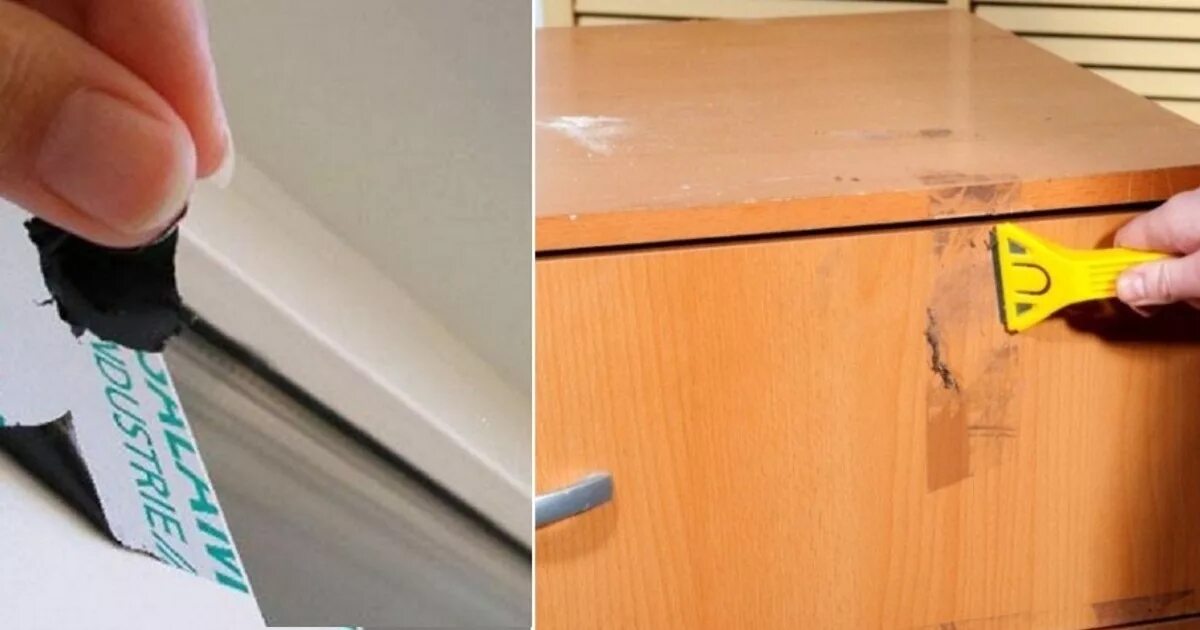 Как оторвать скотч. Следы от скотча на мебели. скотч для мебели. остатки скотча на мебели. отдирать наклейки с шкафа.