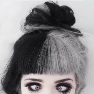 Черно белый цвет волос (82 фото)