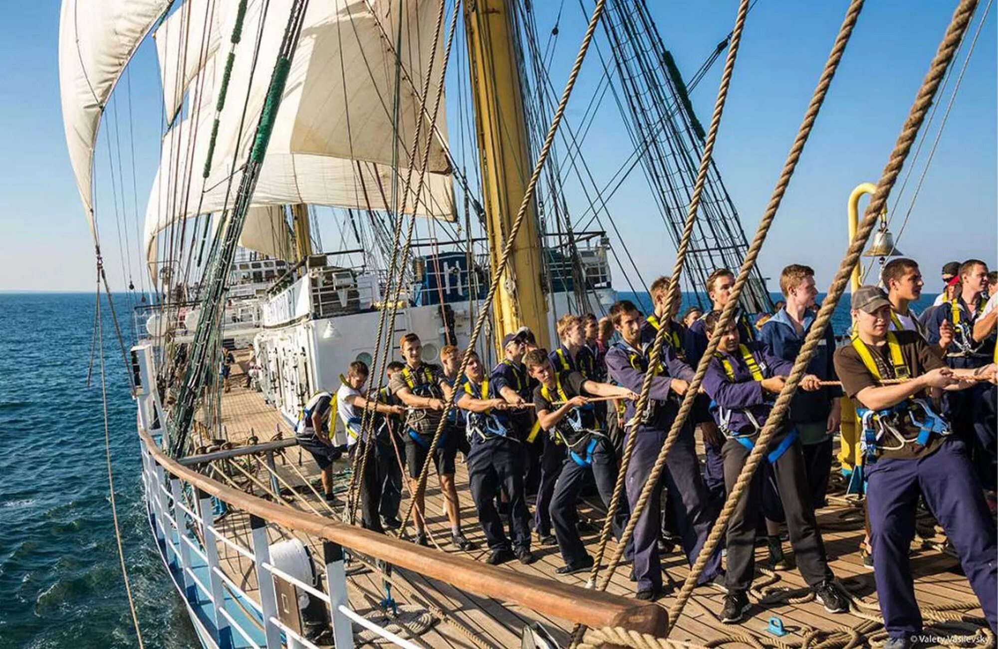 Ships crew. Парусник Паллада экипаж. Крузенштерн парусник экипаж.