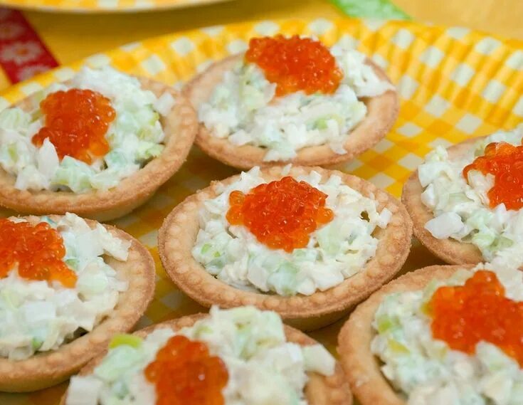 Закуски с тарталетками - Красивая и Вкусная Праздничная Закуска. Тарталетки с Сы