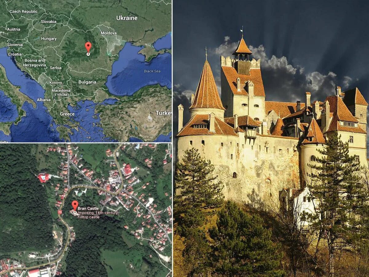 Историческая родина графа дракулы. Замок графа Дракулы в Румынии на карте.