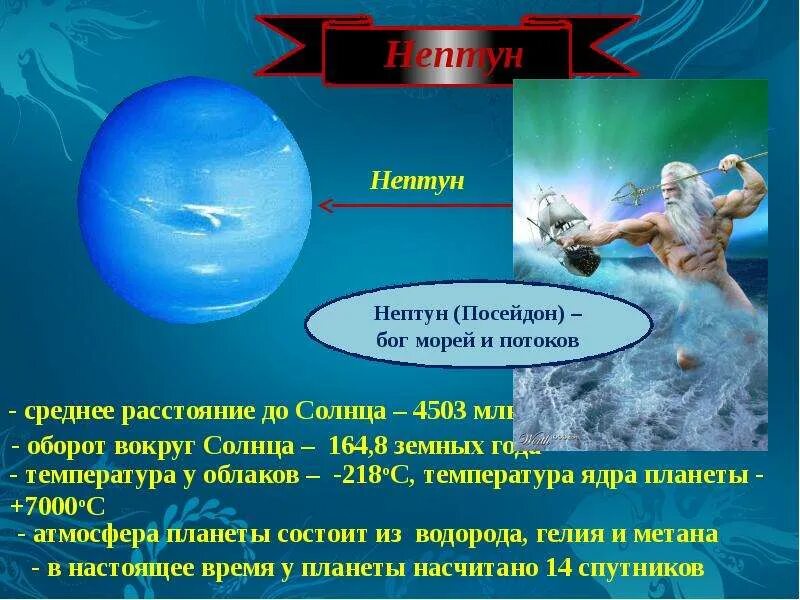 Период обращения нептуна вокруг. Нептун масса диаметр. Нептун презентация. Презентация по теме Нептун. Нептун краткая информация.