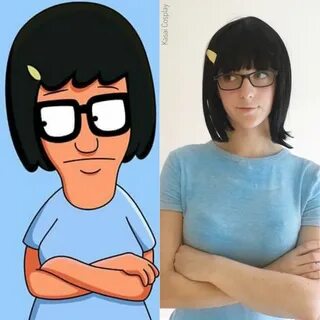 Tina Belcher side by side cosplay.