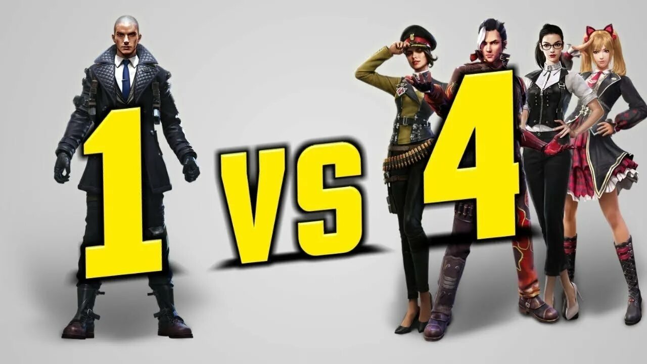 1 Vs 4 PUBG. Games 1 vs 1