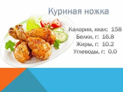Куриный голень отварная без кожи калорийность