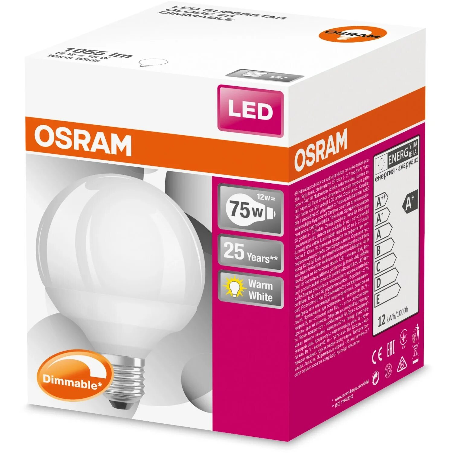 Лампы светодиодные диммируемые е14 Osram. Лампа светодиодная led 7вт е14 теплый шар (lb-95). Лампа светодиодная led 8вт 560лм, 6500к холодная е27, шар Gauss Elementary. Лампа Osram led e27 11w Dim.