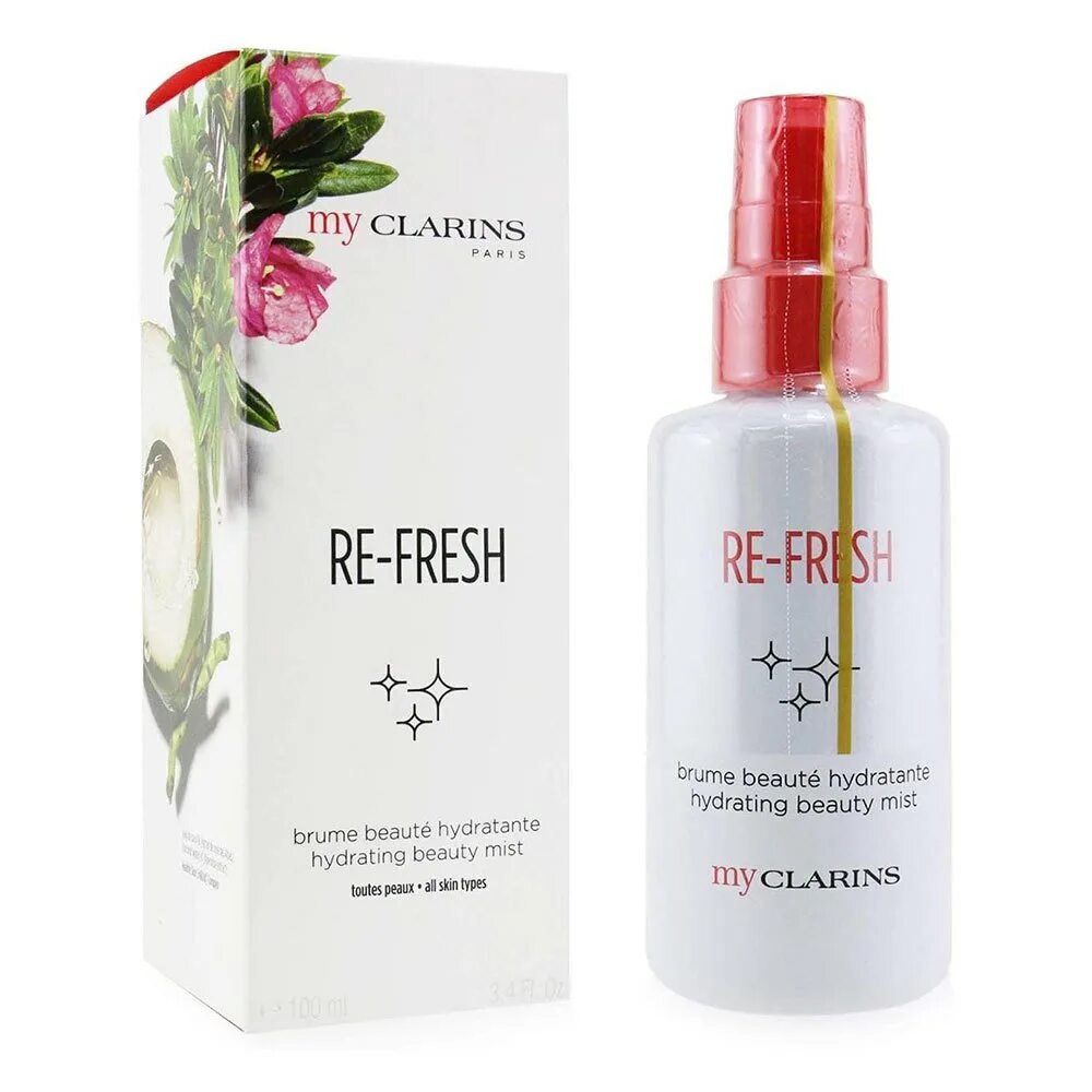 Clarins re fresh. Кларанс мист для лица. Mist clarins refresh beauty. Re-fresh hydrating beauty mist, clarins. Clarins re fresh.