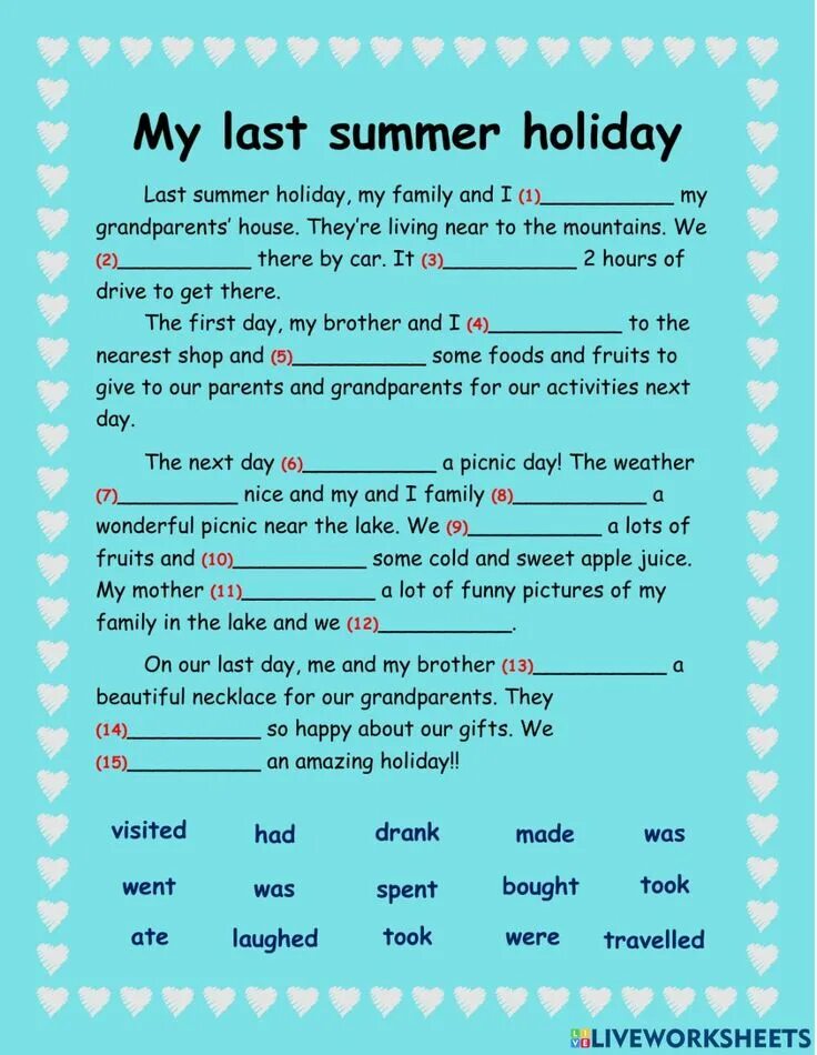 These holidays last. My last Summer Holidays Worksheet. How i spent my Summer Holidays Worksheet. My Holidays Worksheet. My last Holiday Worksheet.